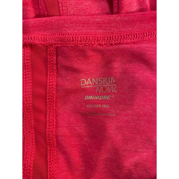 Danskin Now Top Plus Size 2X  Blouse Hot Pink Fuchsia Athleisure Short Sleeved - Picture 7 of 10